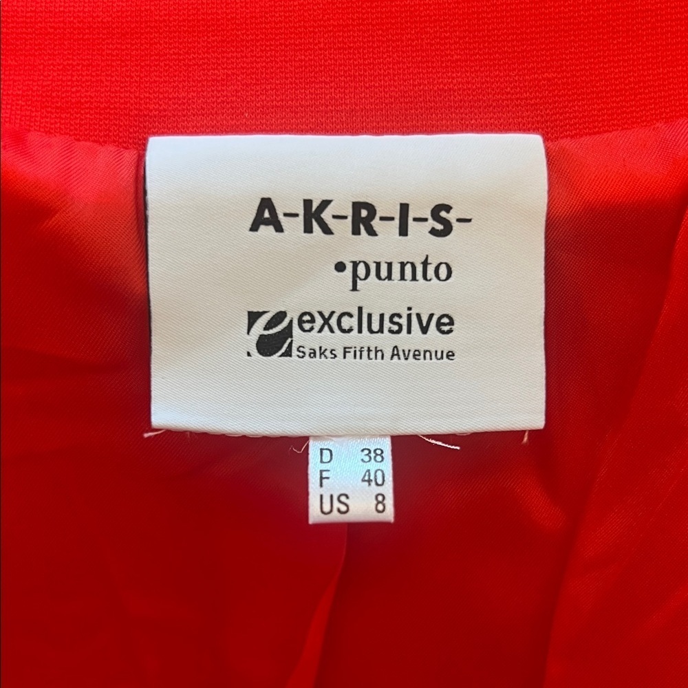 Akris Punto Vibrant Red Blazer - Picture 2 of 7